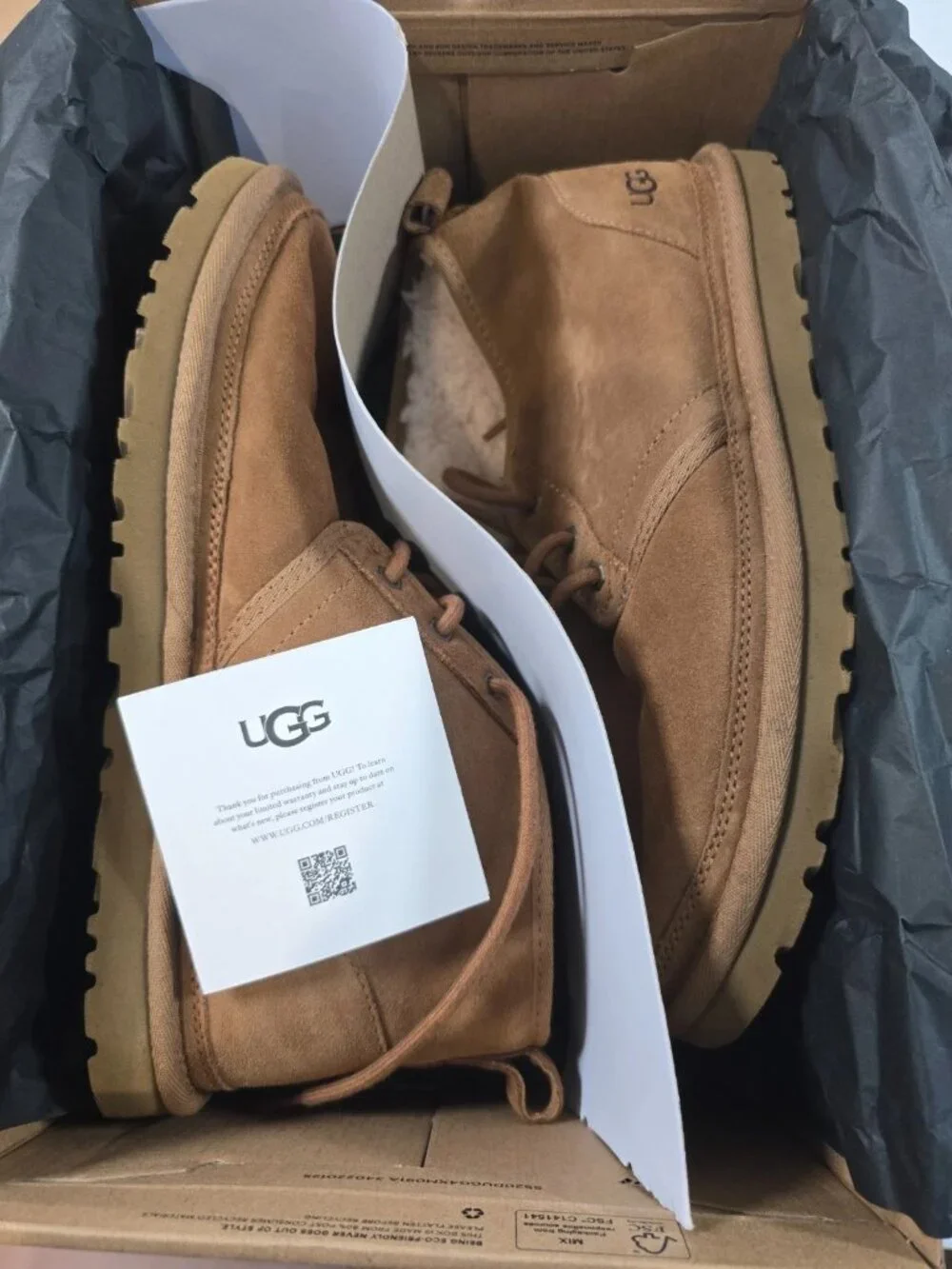 UGG Neumel Suede Chukka Boots Chestnut Brown Men's 9